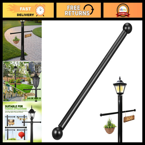 Outdoor lamp post cross - lamp, arm