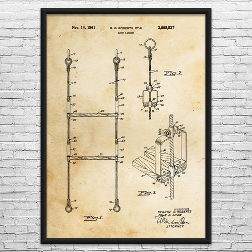 Rope ladder patent wall - rope, art