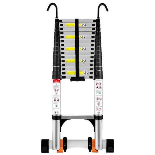 Telescoping ladder with hooks - telescoping,